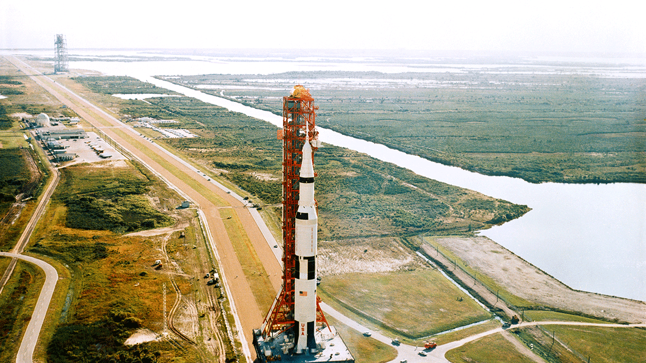 The Apollo 8 spacecraft 