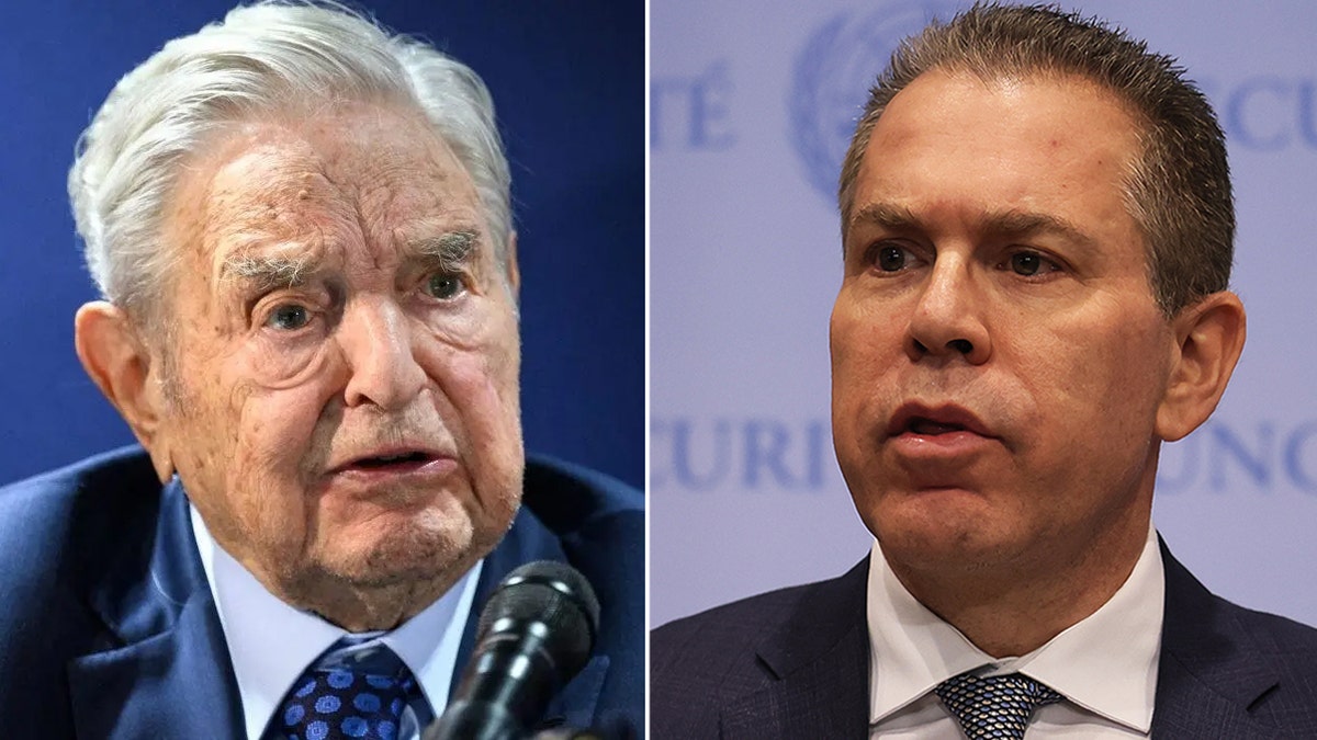 George Soros and Israeli Ambassador Gilad Erdan