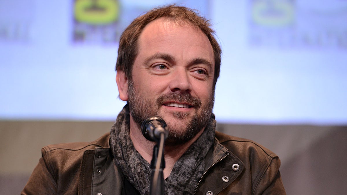 Mark Sheppard attends comic con panel