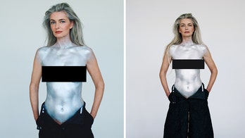 Paulina Porizkova, 58, poses topless and painted in silver: Makes me ‘feel strong’