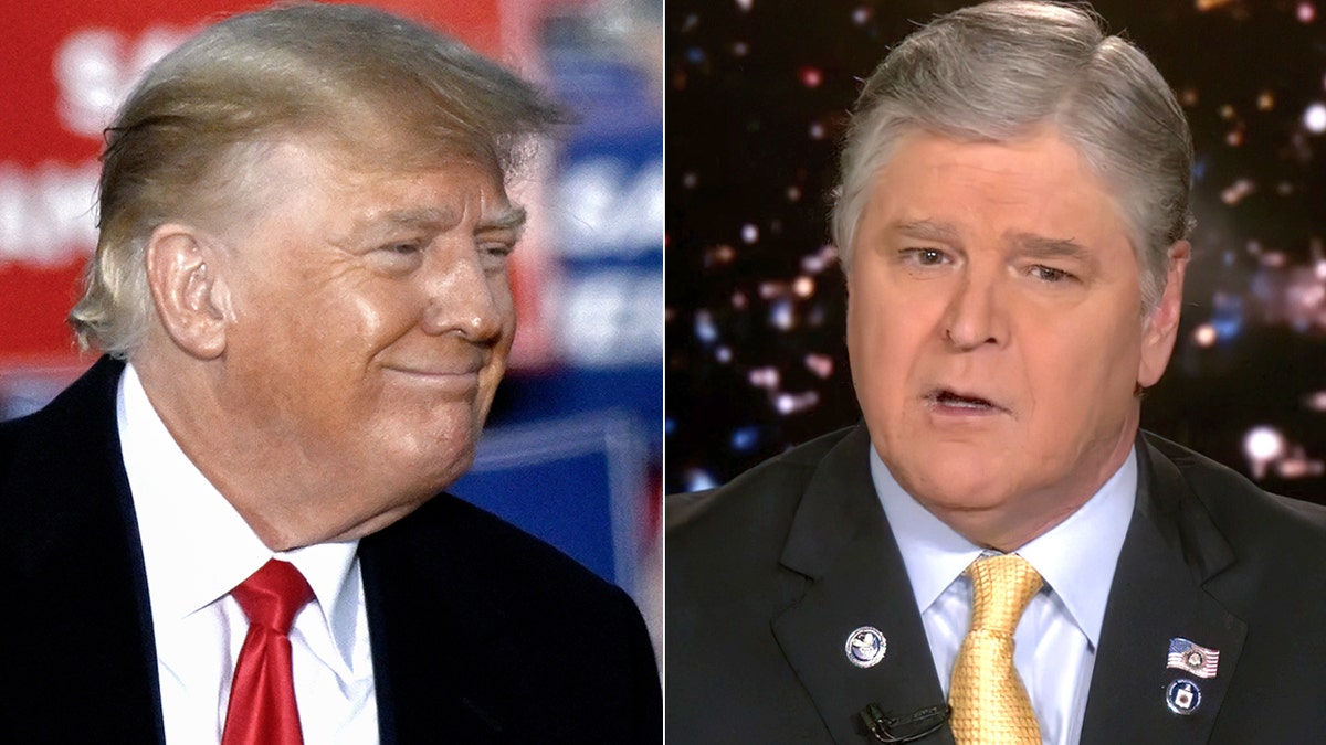 Donald Trump and Sean Hannity side-by-side
